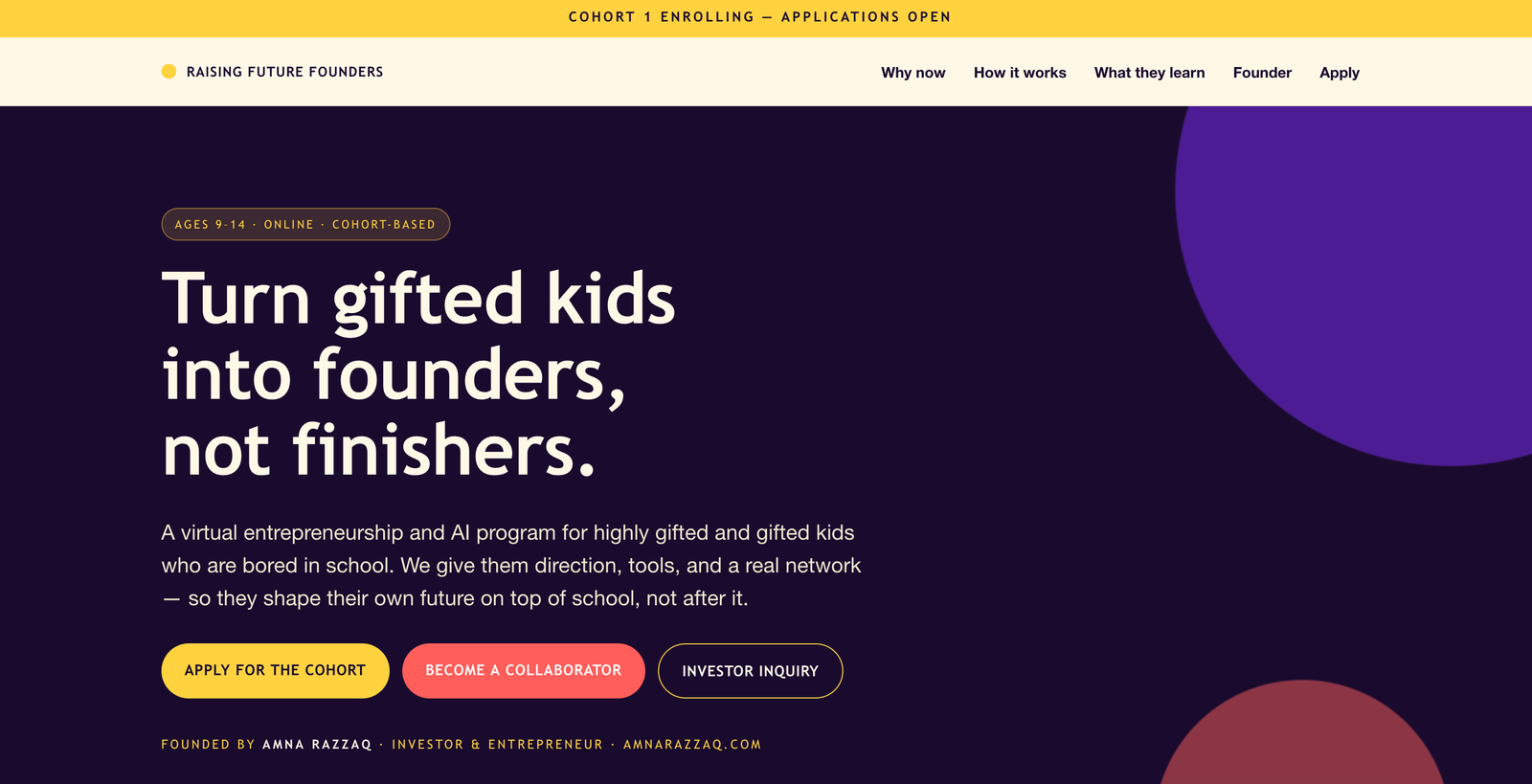 Raising Future Founders